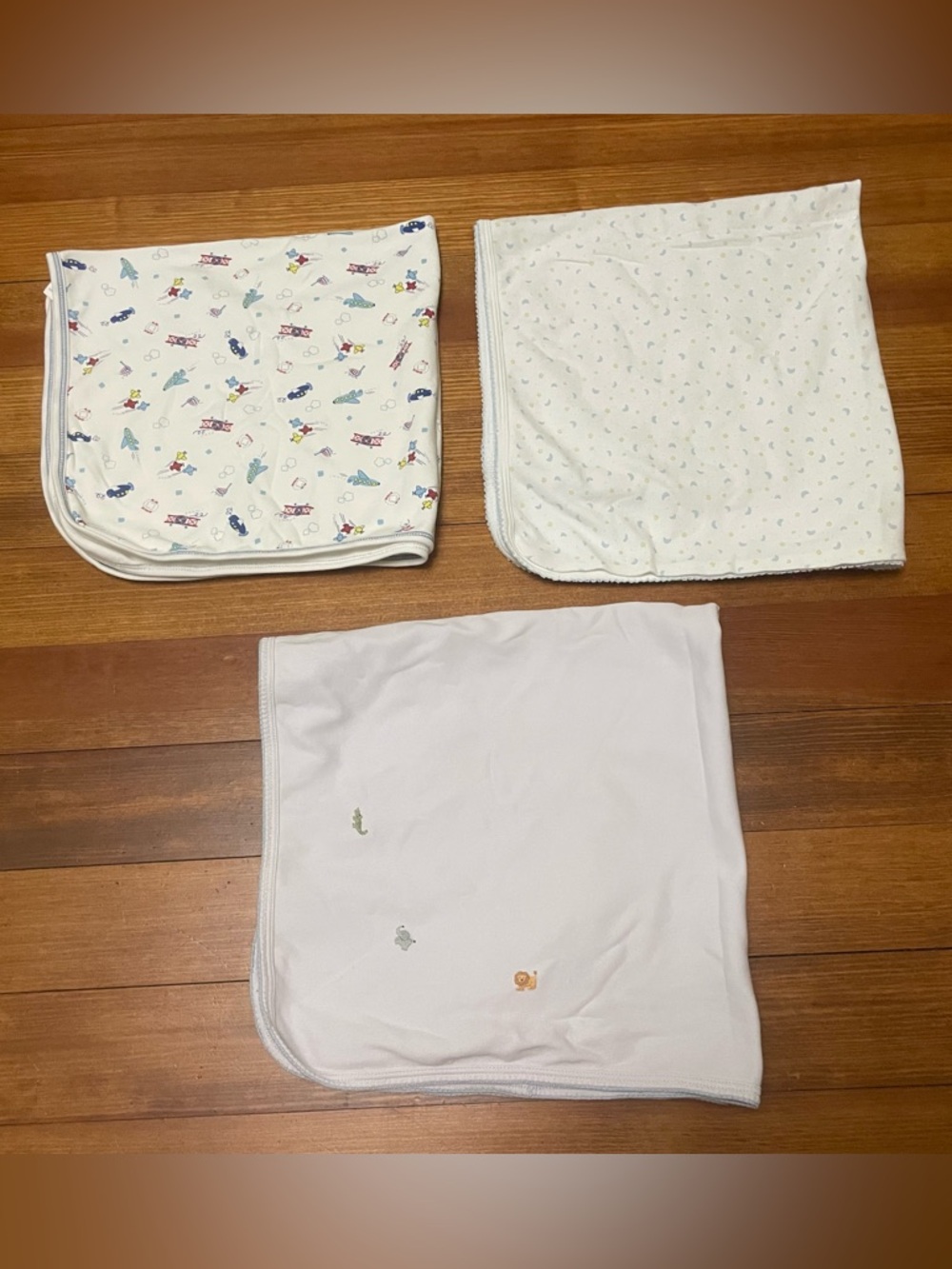 Kissy Kissy Pima Cotton Baby Blankets - Set of 3